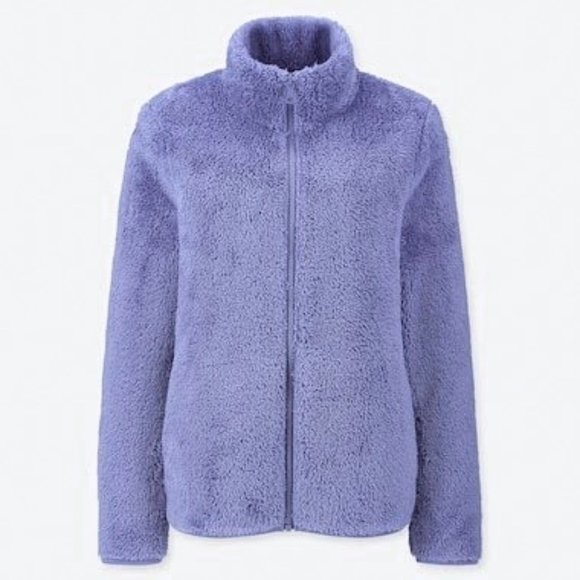 Uniqlo | Jackets u0026 Coats | Uniqlo Lavender Teddy Fluffy Fleece Jacket |  Poshmark